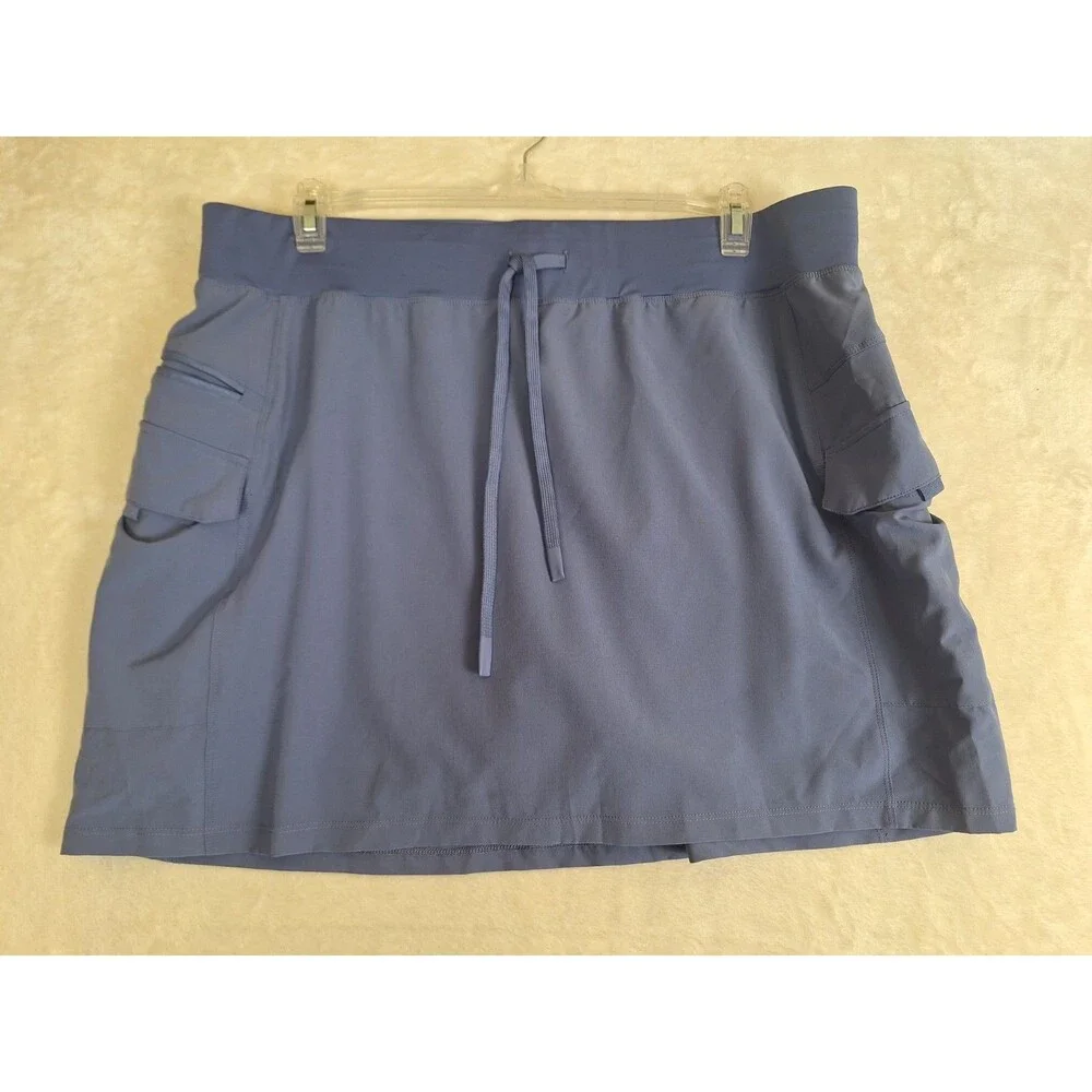 Gerry Breezy Cargo Drawstring Skort Women’s XXL Blue Athleisure Tennis Golf